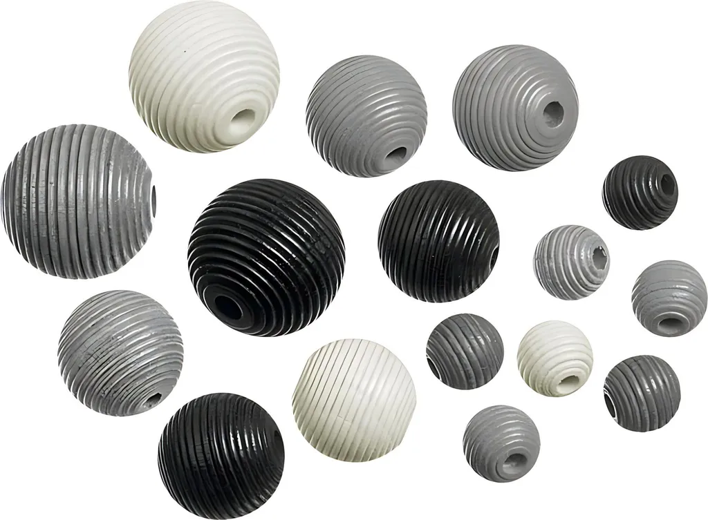 Perles en bois rondes Mélange Noir et Blanc 20 pièces pour Loisirs
