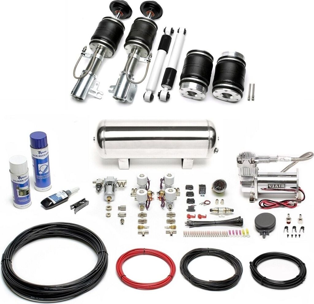 TA Technix Luftfahrwerk + Kompressor Kit silber für Opel Astra H -Stufenheck GTC