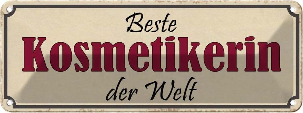 vianmo Blechschild 10x27 cm beste Kosmetikerin der Welt Beruf Arbeit
