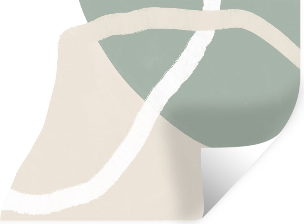 MuchoWow Wandtattoo Wandsticker Wandaufkleber Minimalismus - Pastell - Gestaltung 90x60 cm Selbstklebend und Repositionierbar - Aufkleber
