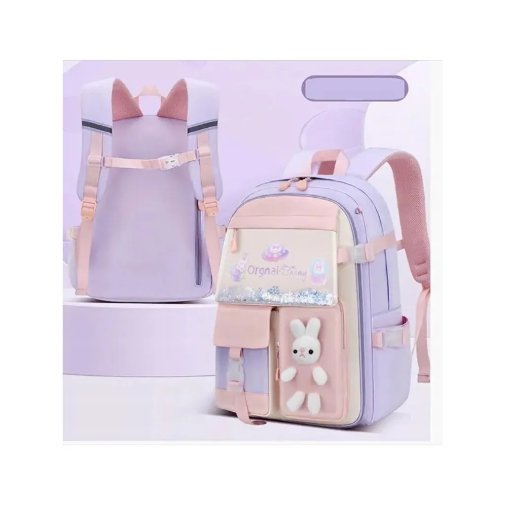 RABBIT simpatico zaino scuola tasche universali, catarifrangenti PL163FIO - 2
