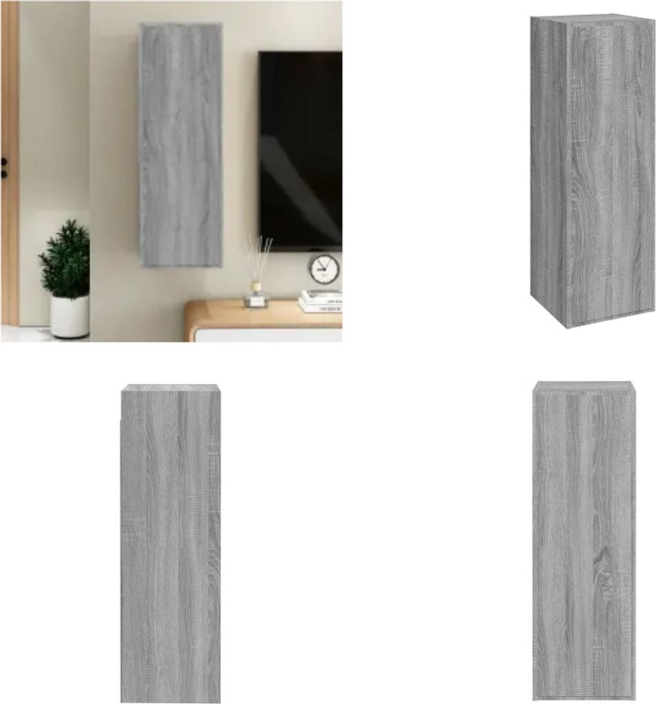 vidaXL TV Schrank Grau Sonoma 30,5x30x90 cm Holzwerkstoff - TV-Schrank - TV-Schränke - TV-Möbel - TV-Ständer