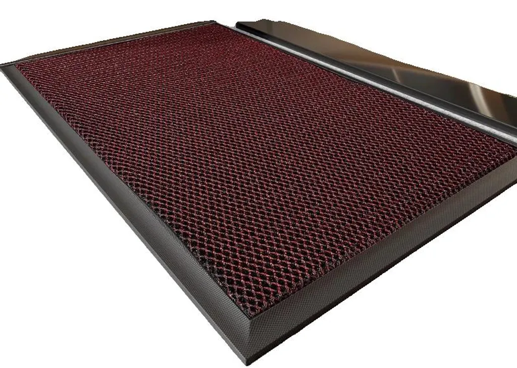 Tapis de douche rouge antidérapant 45x75 cm pour salle de bain
