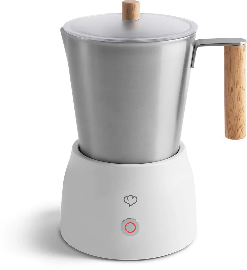 Schiumalatte elettrico SPRINGLANE Mia, acciaio inox, 600 W, 250 ml, 2 inserti, 4 programmi per schiuma di latte fredda o calda, protezione contro il surriscaldamento, lavabile in lavastoviglie