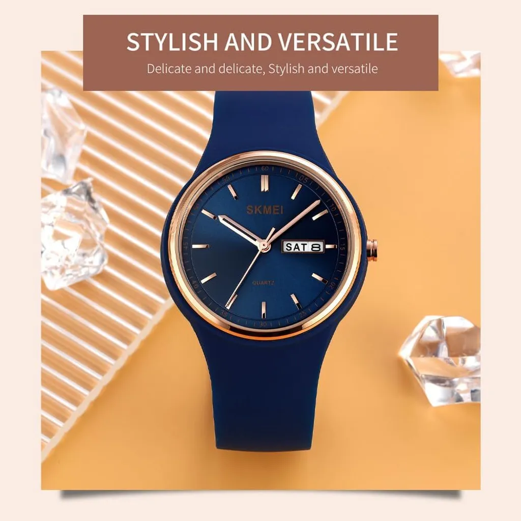 Orologi da polso Ladies Senior Orologio da polso Teenager Girls impermeabile Ladies Watch Grande quadrante con calendario - 2