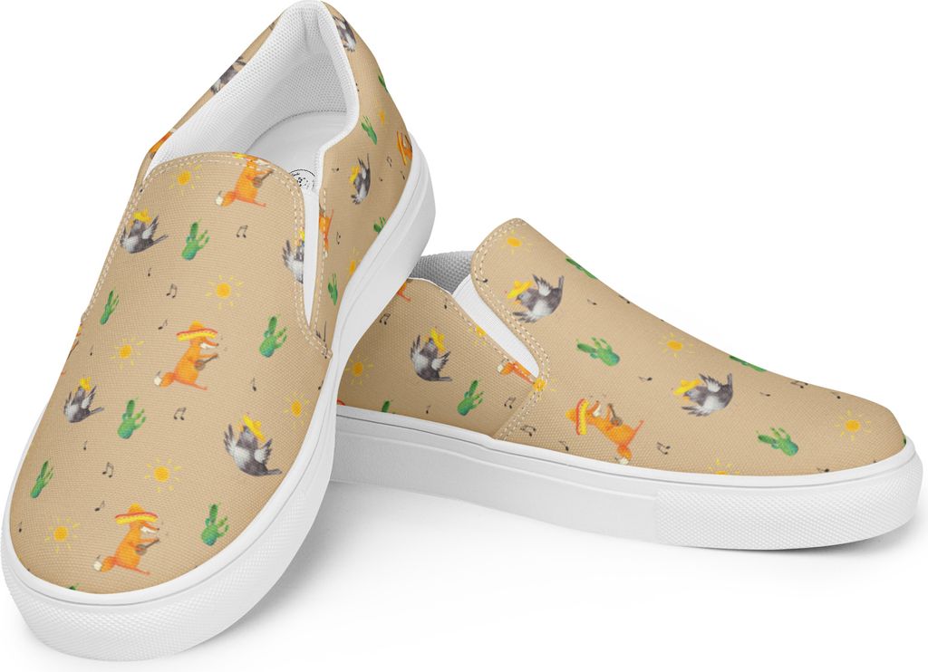 Mr. & Mrs. Panda Halbschuhe Damen Rabe Sombrero Größe 36 - Beige - Geschenk, Motivation, Vögel, Vogel, Loafer, Slipper, Spruch Positiv, Mokassin...