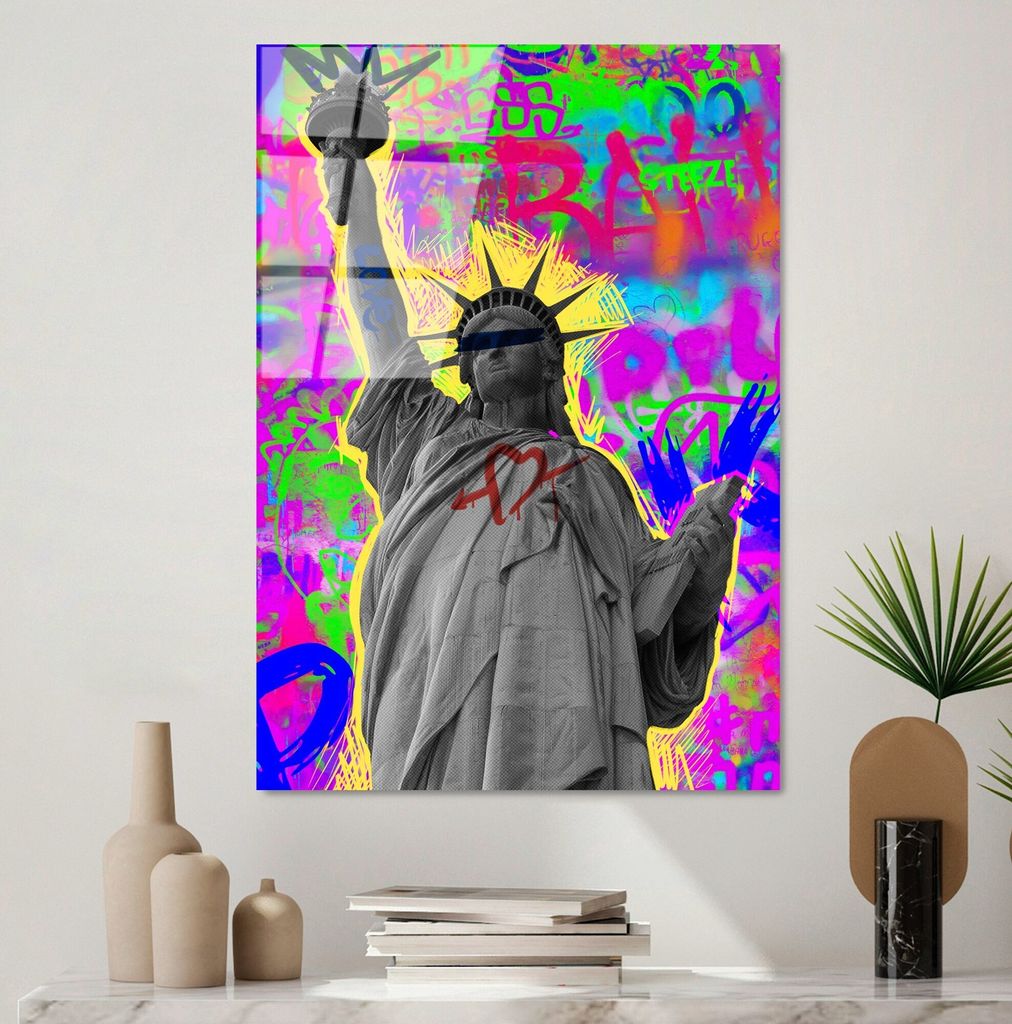 Wallity, UV-785 70 x 100, Dekorative Malerei aus gehärtetem Glas, Mehrfarbig, 100 % gehärtetes Glas, 70 x 100 cm