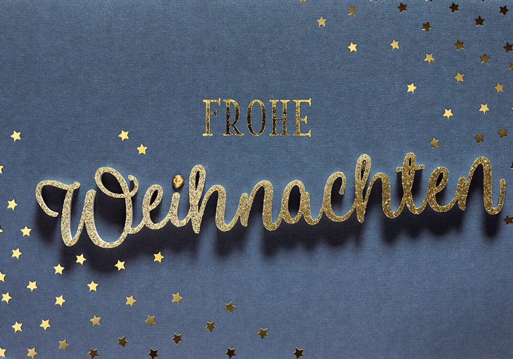 Weihnachten Lettering Glückwunschkarte im Format 166 x 116 cm mit Um
