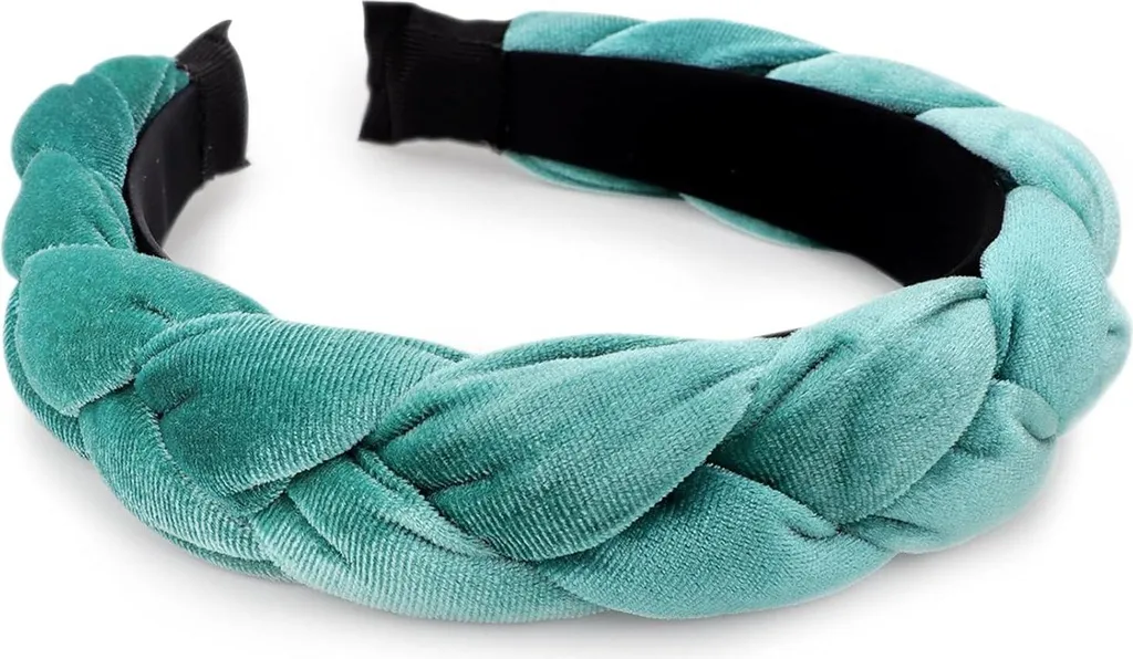 Fascia Capelli Velluto Intrecciata Donna - Cerchietto Bombato Vintage