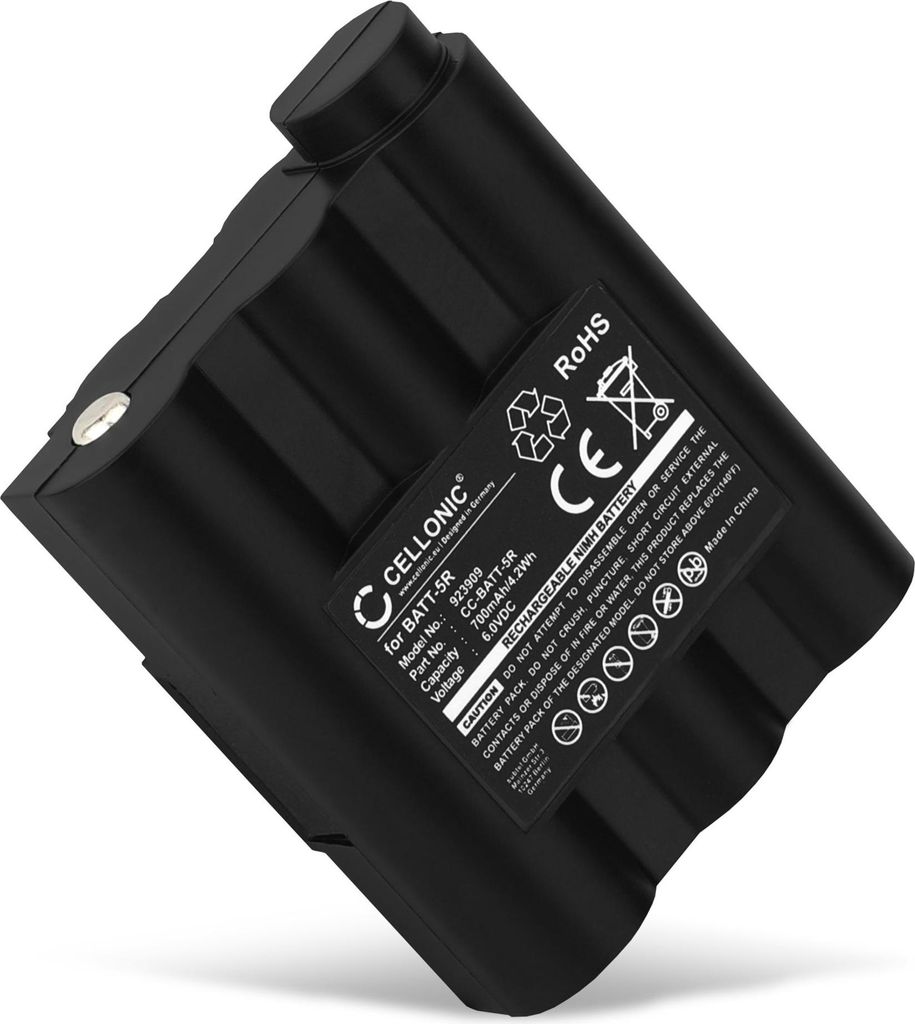 CELLONIC 1x Akku für Funkgerät Kompatibel mit Midland G7, GXT1000, GXT1050, BATT5R - (700mAh, 6V)