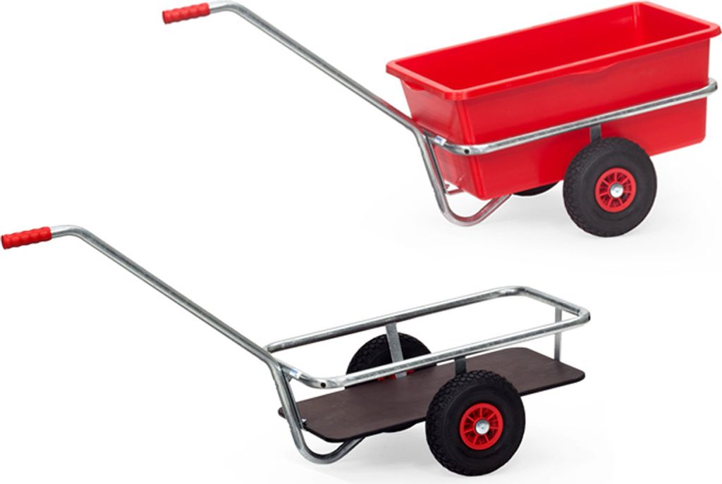 Fetra Handwagen - Vollgummiräder mit wasserfestem Sperrholzboden, 6091V