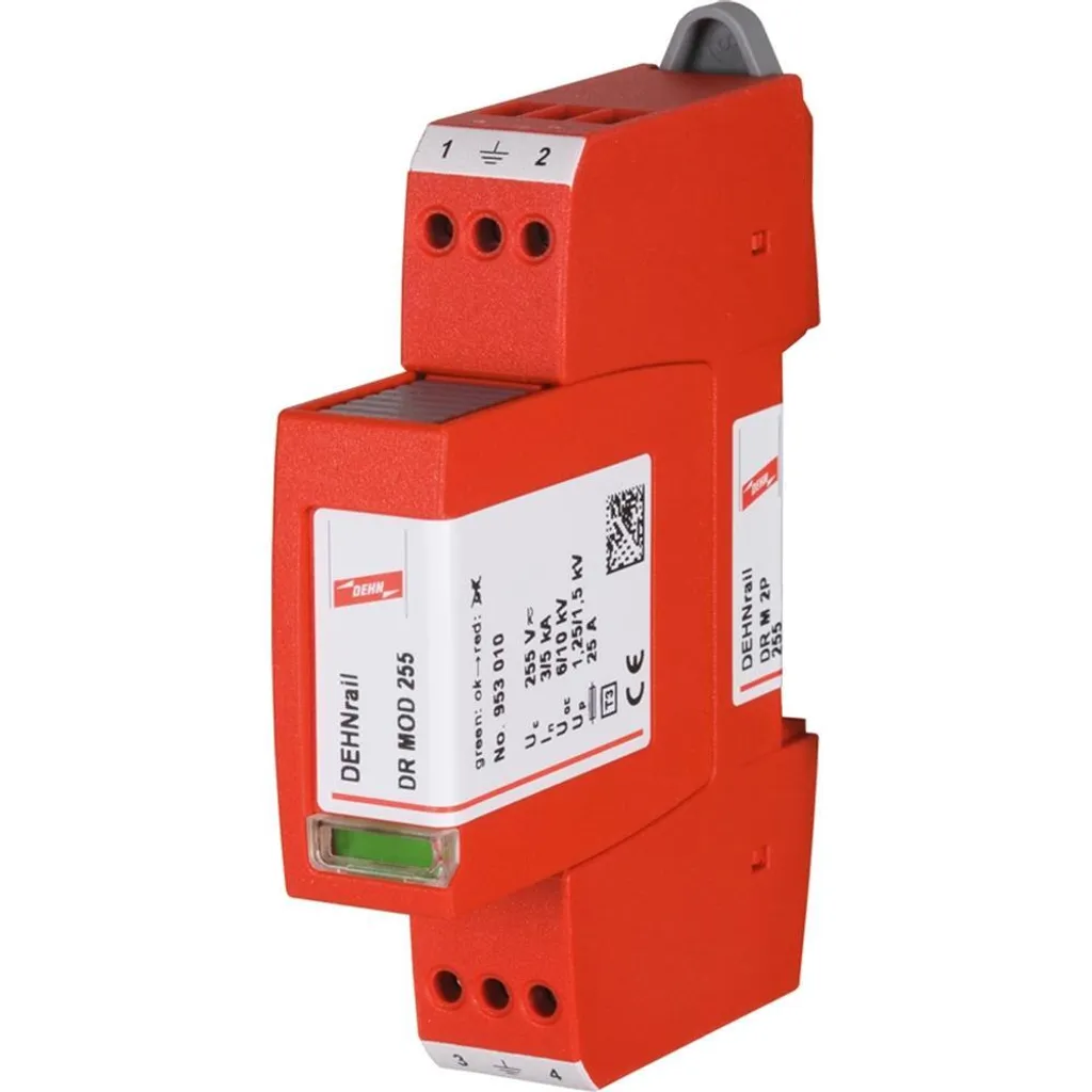 Parafoudre bipolaire compact DEHN DRM2P255 rail DIN pour électronique