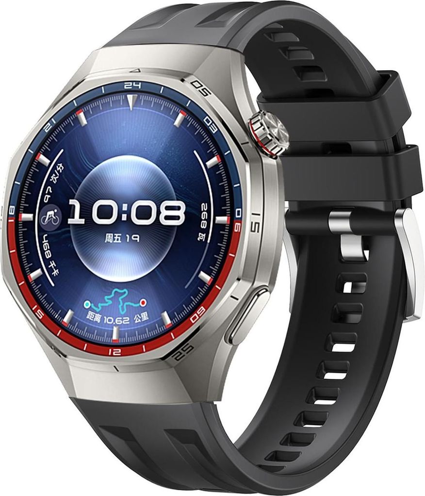 Silikon Armband für Huawei Watch GT 6 Pro Press Button & Seamless Design Schwarz