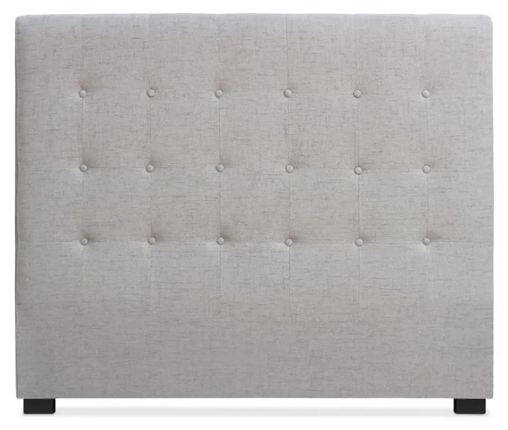 Tête de lit Luxor 140cm Menzzo en tissu beige pour lit double