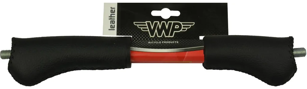 Poignées vélo urbain VWP City cuir noir pour poignée tournante 90 120mm