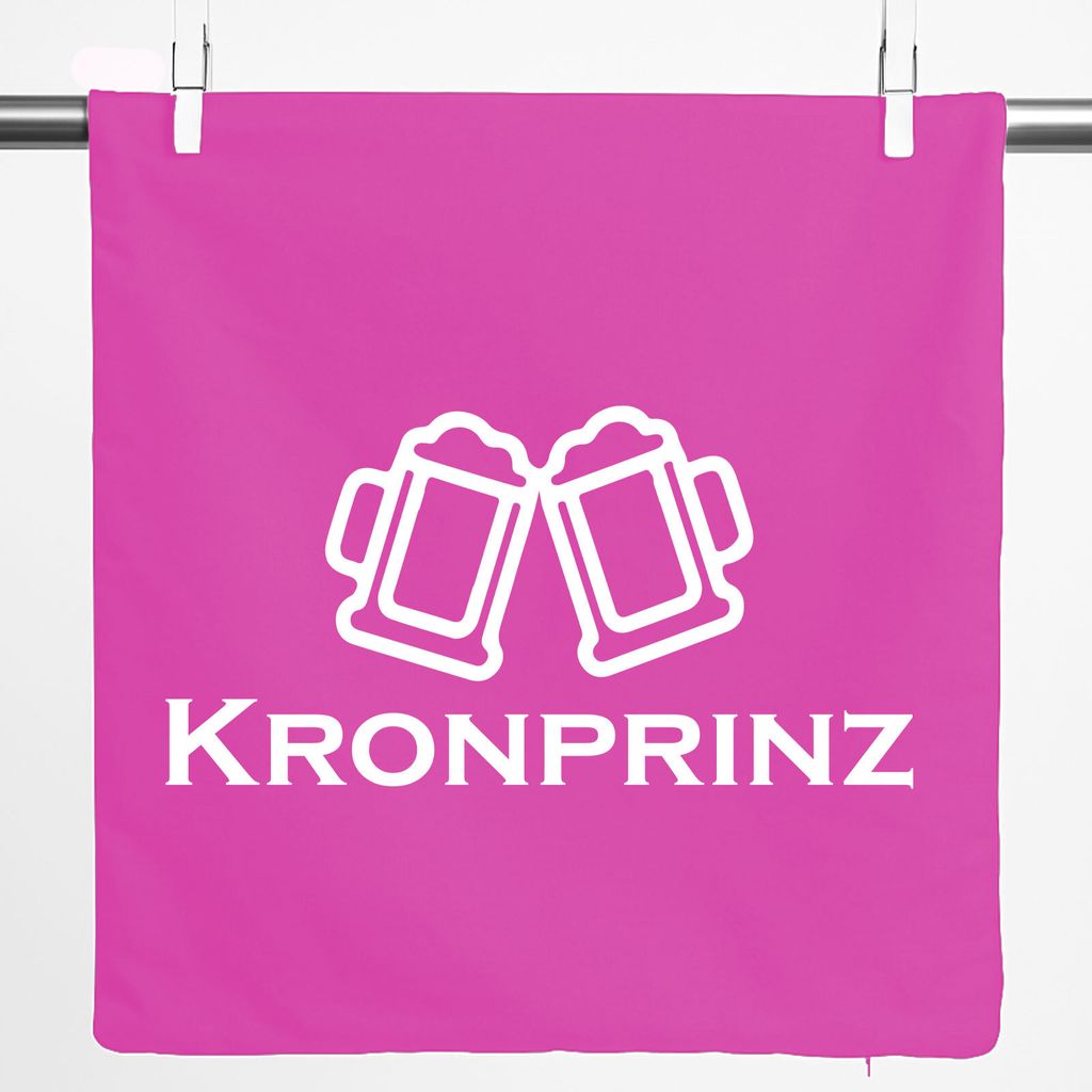 Huuraa Kissenbezug Kronprinz Schützenfest 40x40cm Fuchsia Baumwolle Dekokissenbezug Geschenkidee