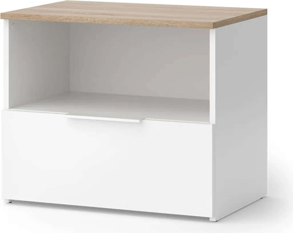 Petit meuble de rangement bas Vicco Wido 60 cm blanc et bois Sonoma - 2