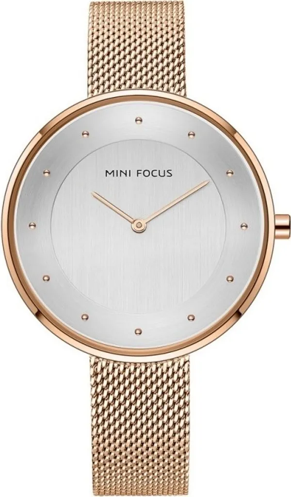 Montre Mini Focus Sarah KP23927 - Élégance Or Rose avec Bracelet Maille