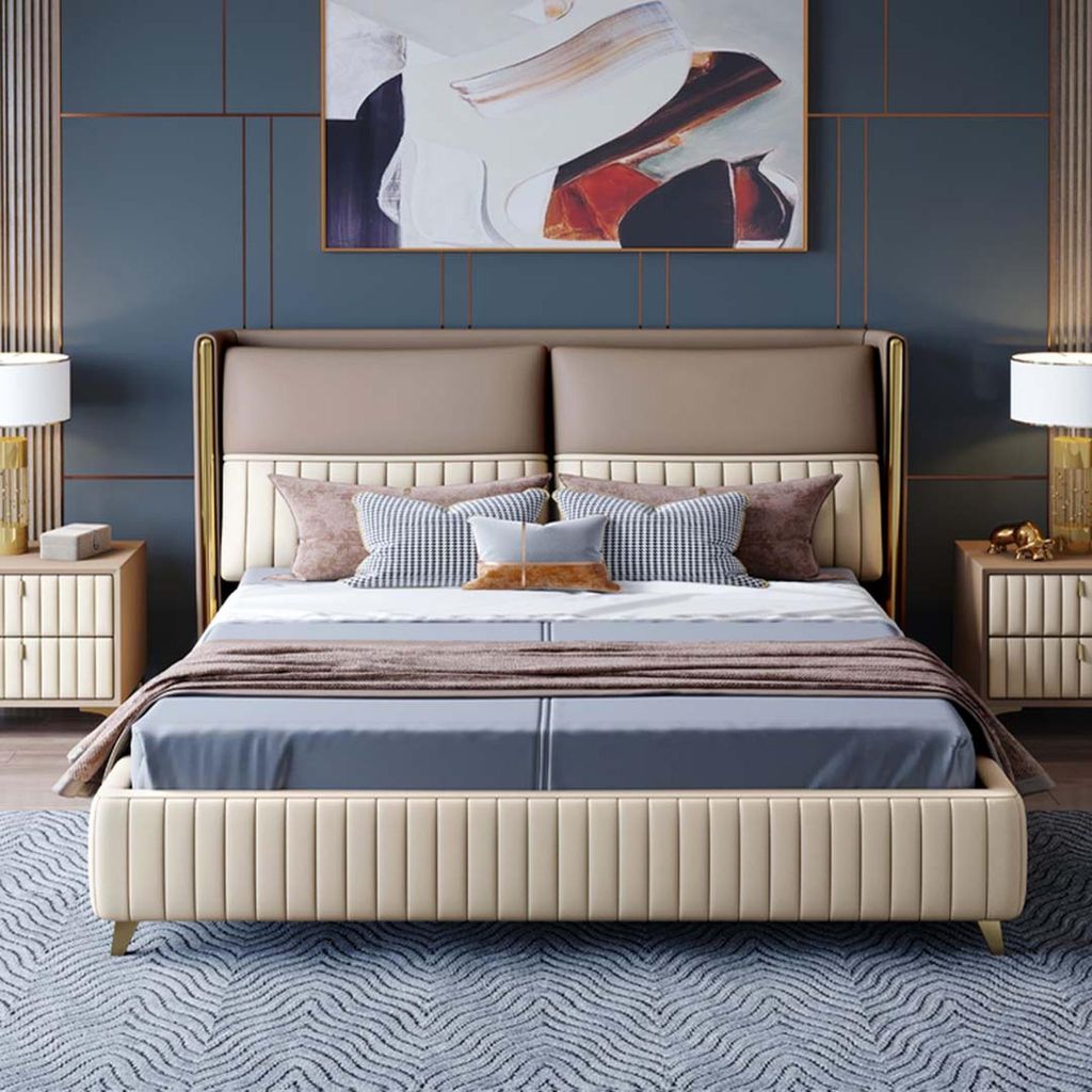 Bett 3 tlg. Schlafzimmer Set Design Modern Luxus Schlafzimmer Nachttisch Betten