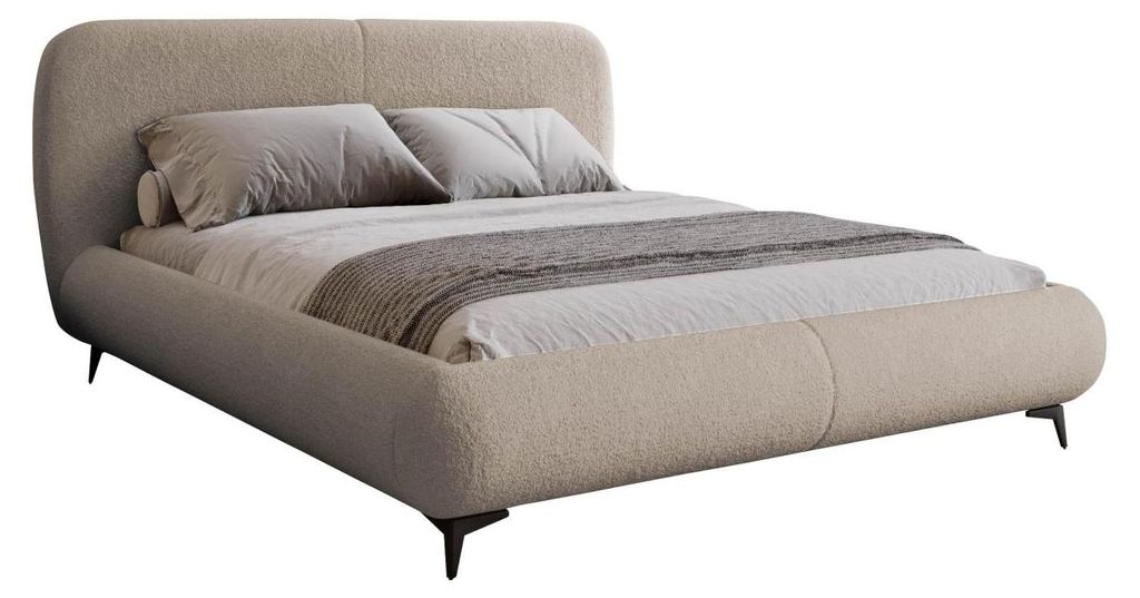 MIRJAN24 Polsterbett mit Bettkästen Moe, Schlafzimmer Ehebett, Dopelbett, (Farbe: Coral 50, Größe: 140x200 cm)