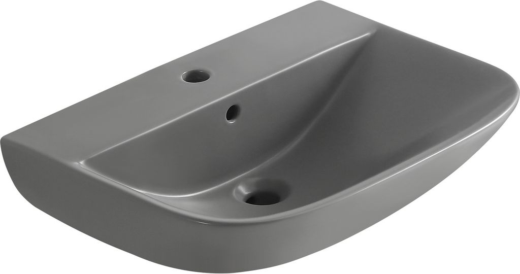 sanicomfort Waschbecken Rivo 60 cm hellgrau matt, Hänge Produktbild 