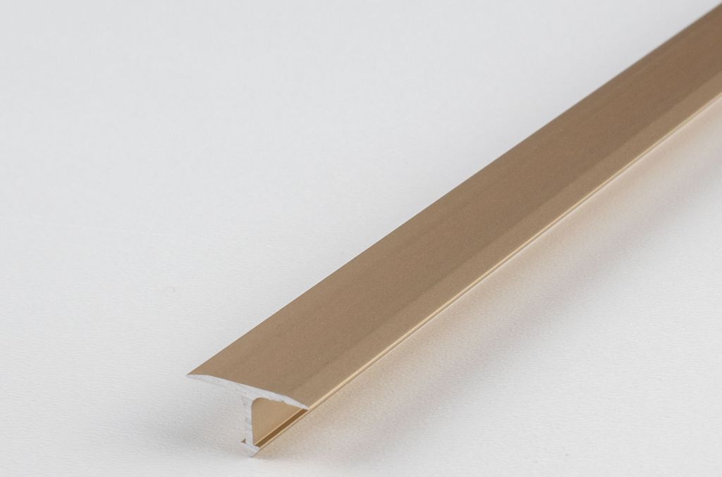 PROVISTON Bauprofil | 7 x 25 x 2500 mm | T-Profil Montageprofil Metallprofil Bodenprofil Aluminium eloxiert Bronze Hell