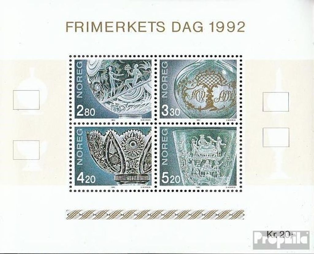 Briefmarken Norwegen 1992 Mi Block18 (kompl.Ausg.) gestempelt Glasbläserkunst