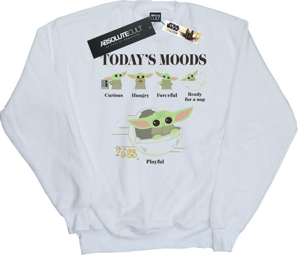 Star Wars - "The Mandalorian The Child Moods" Sweatshirt für Herren BI46469 (L) (Weiß)