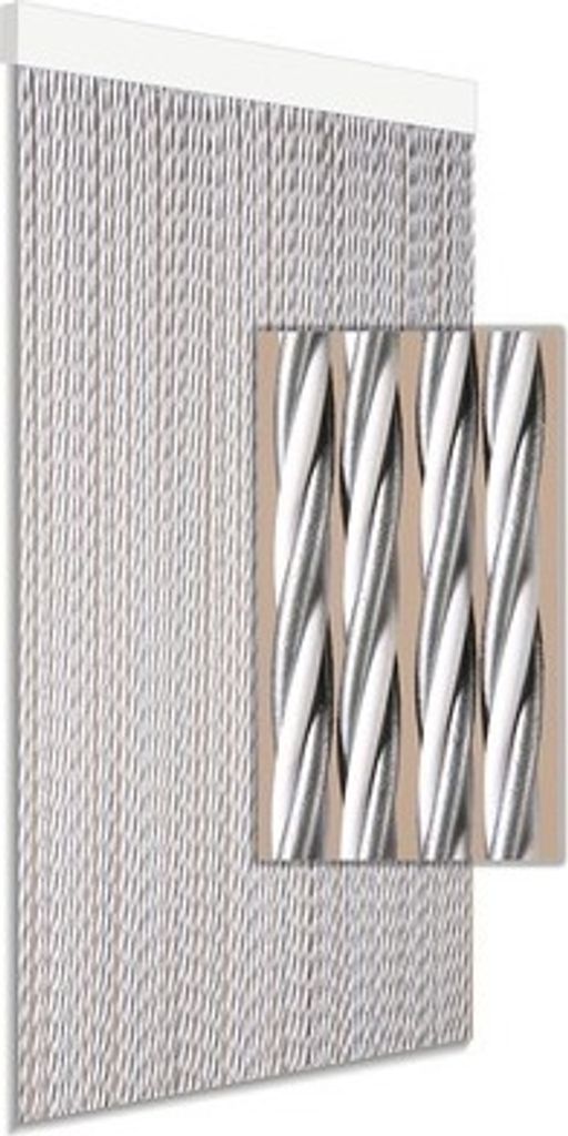 Türvorhang Dara grau-weiß 90x210 cm Produktbild 
