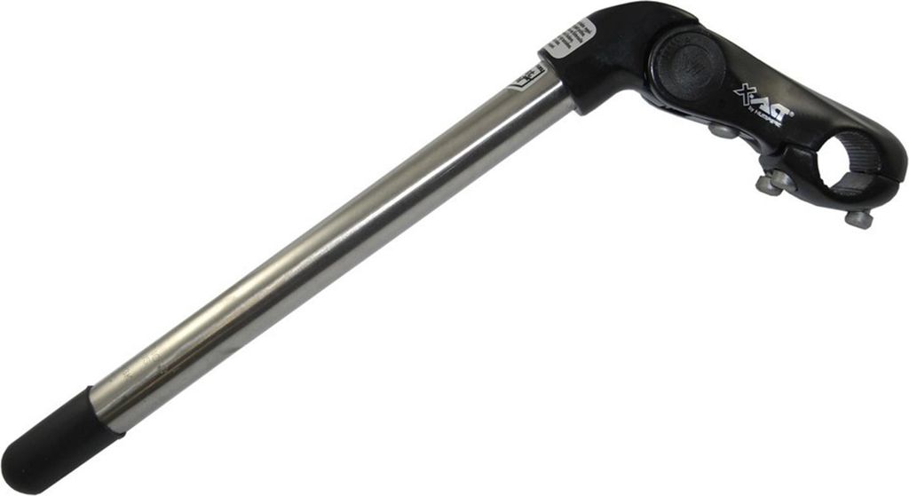 ergotec 33685001 1' Vorbau 'Kobra Vario', Schaft: 300 mm, Länge: 90 mm (-10/+50°), Lenker: 25,4 mm, Alu, schwarz/silber