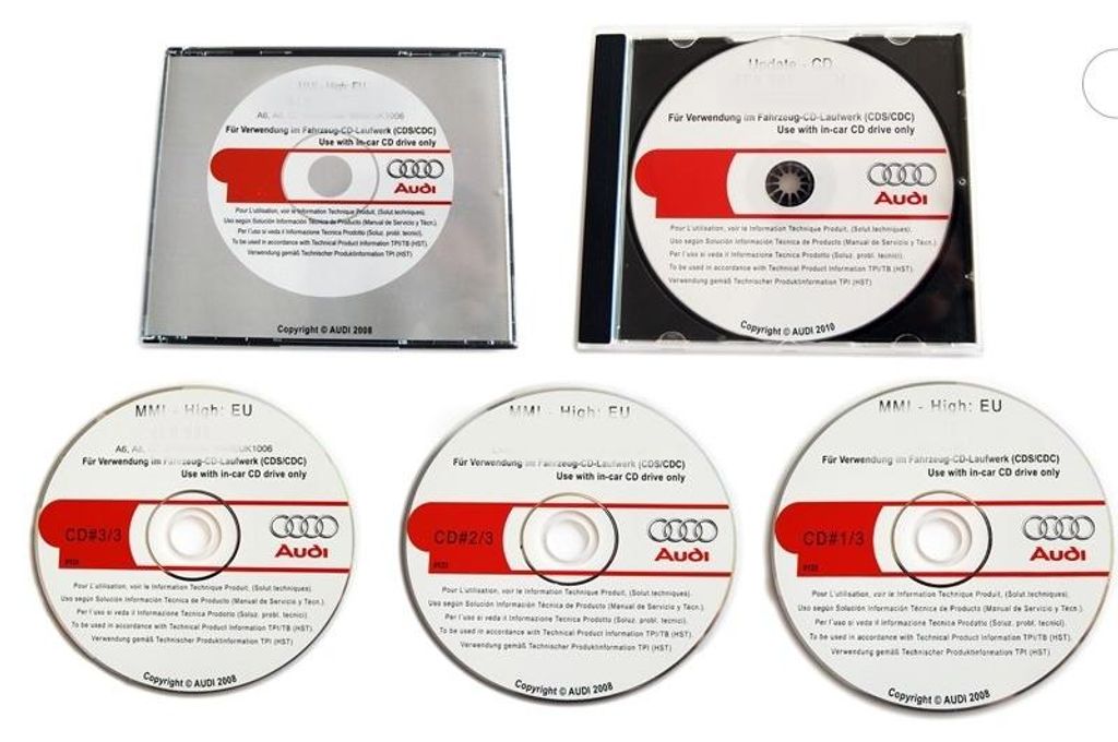 Original Audi MMI 2G Software Update CDs auf MMI Produktbild 