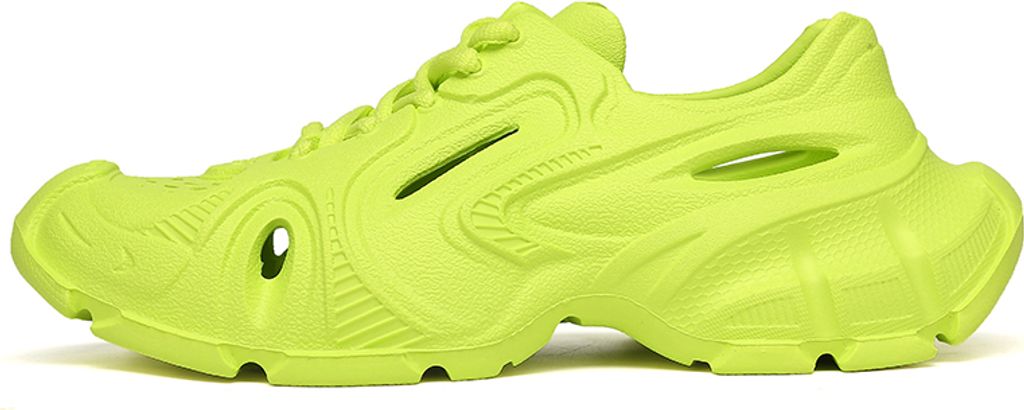 Lässige Sandale, Dicke Sohle, Lochschuhe, Strands Chuhe Sandale Für Damen, Grün, 35