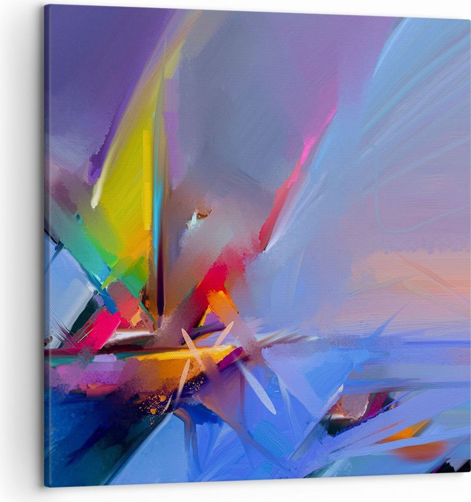 Bild auf Leinwand - Leinwandbild - Abstraktion modern - 50x50cm - Wand Bild - Wanddeko - Wandbilder - Leinwanddruck - Bilder - Kunstdruck - Wanddek...