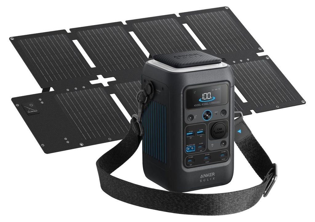 SOLIX Tragbare Powerstation C300X DC + Faltbares Solarpanel Produktbild 