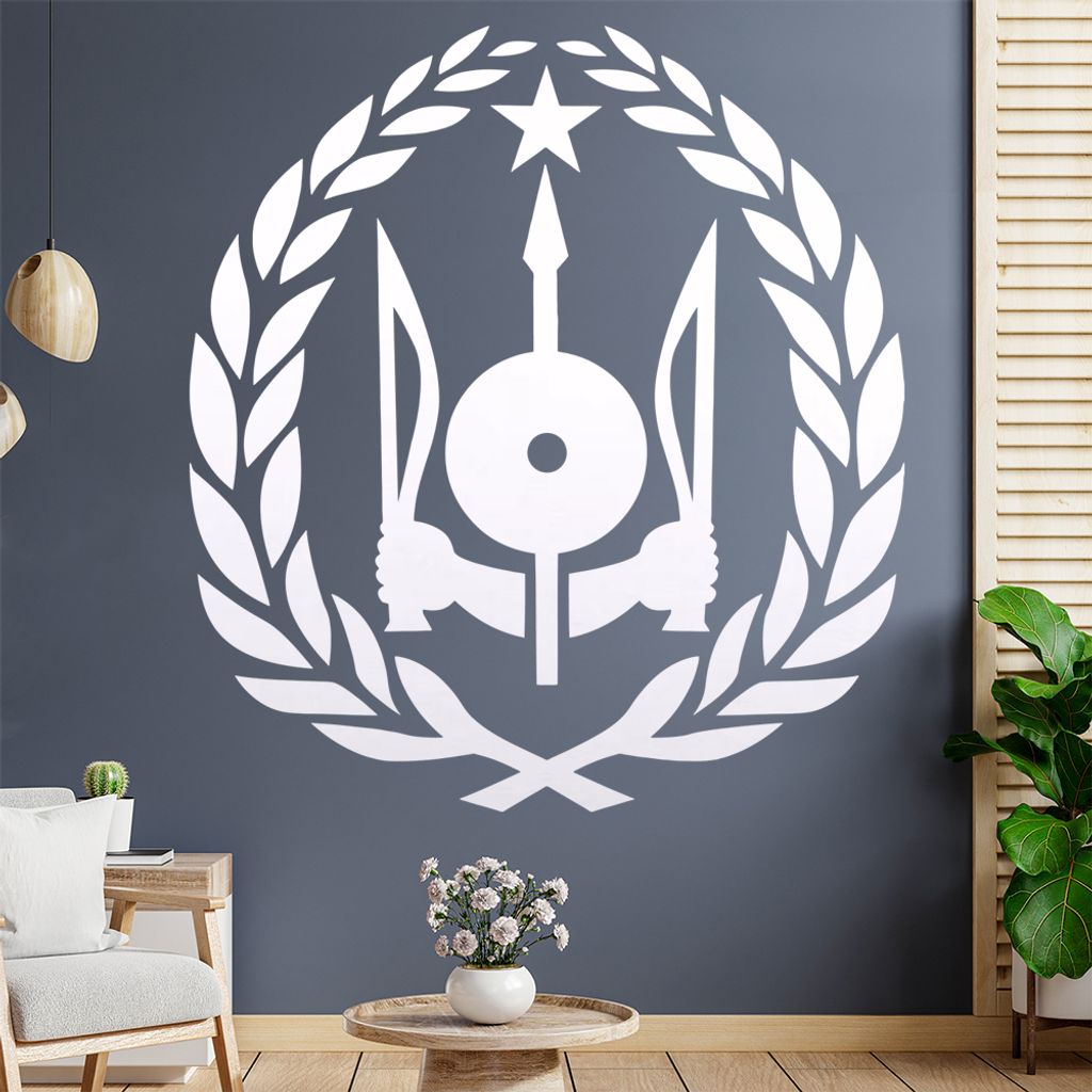 Dschibuti Wappen Wandtattoo Wandaufkleber Wall Sticker - Dekoration, Küche, Wohnzimmer, Schlafzimmer, Badezimmer