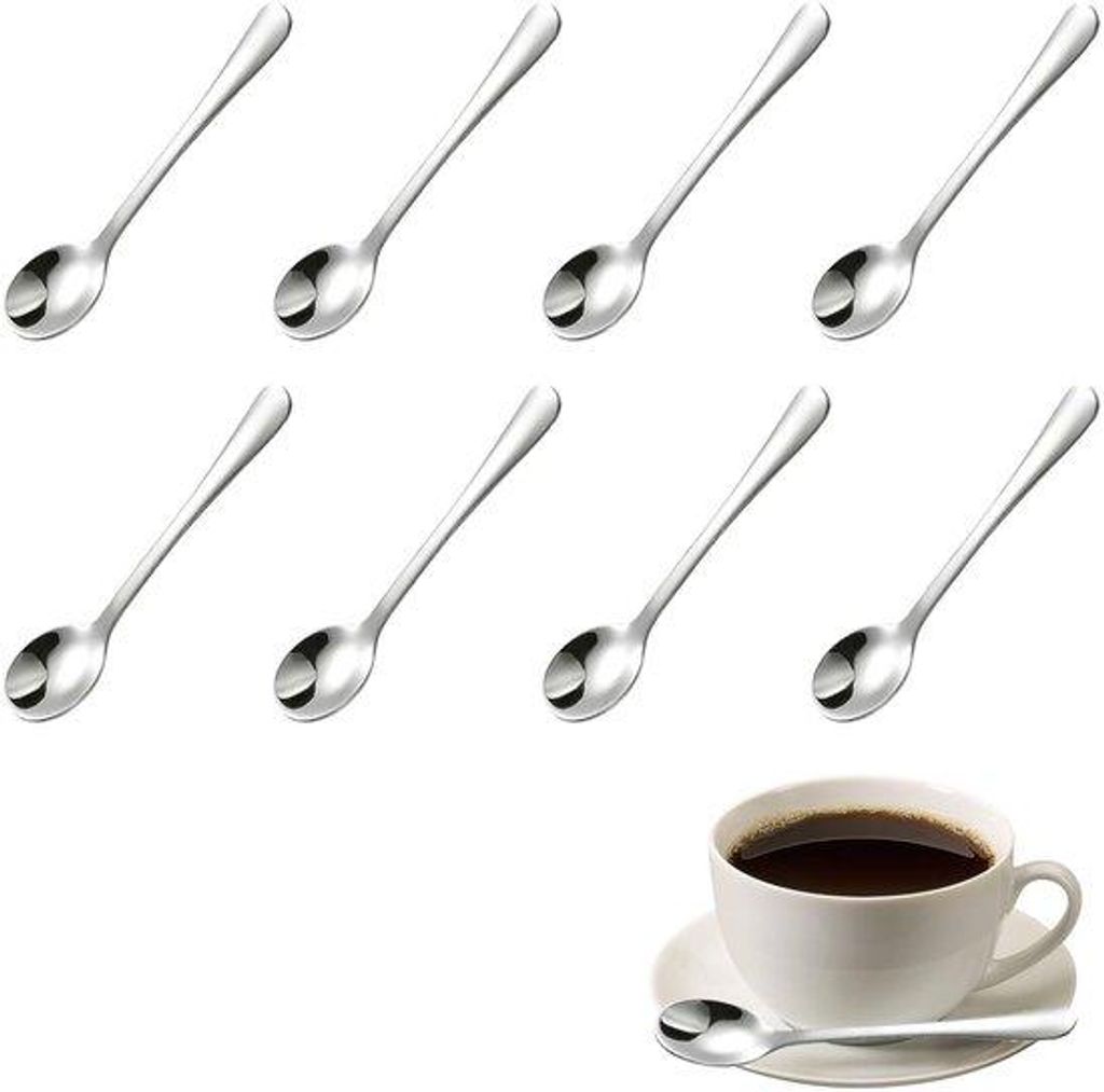 Mini-Espresso-Set - Compact, 7,4 cm, Stahl, 8er Set
