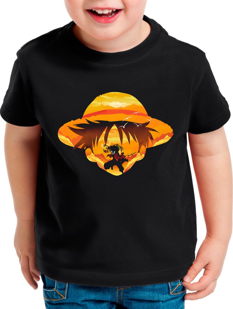 style3 Buccaneer Sunset Kinder T-Shirt anime manga luffy cosplay