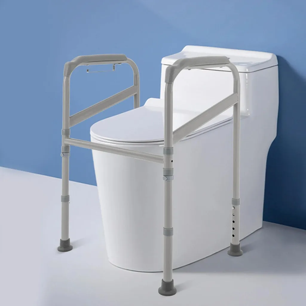 Cadre de toilette avec pieds antidérapants et poignées ergonomiques