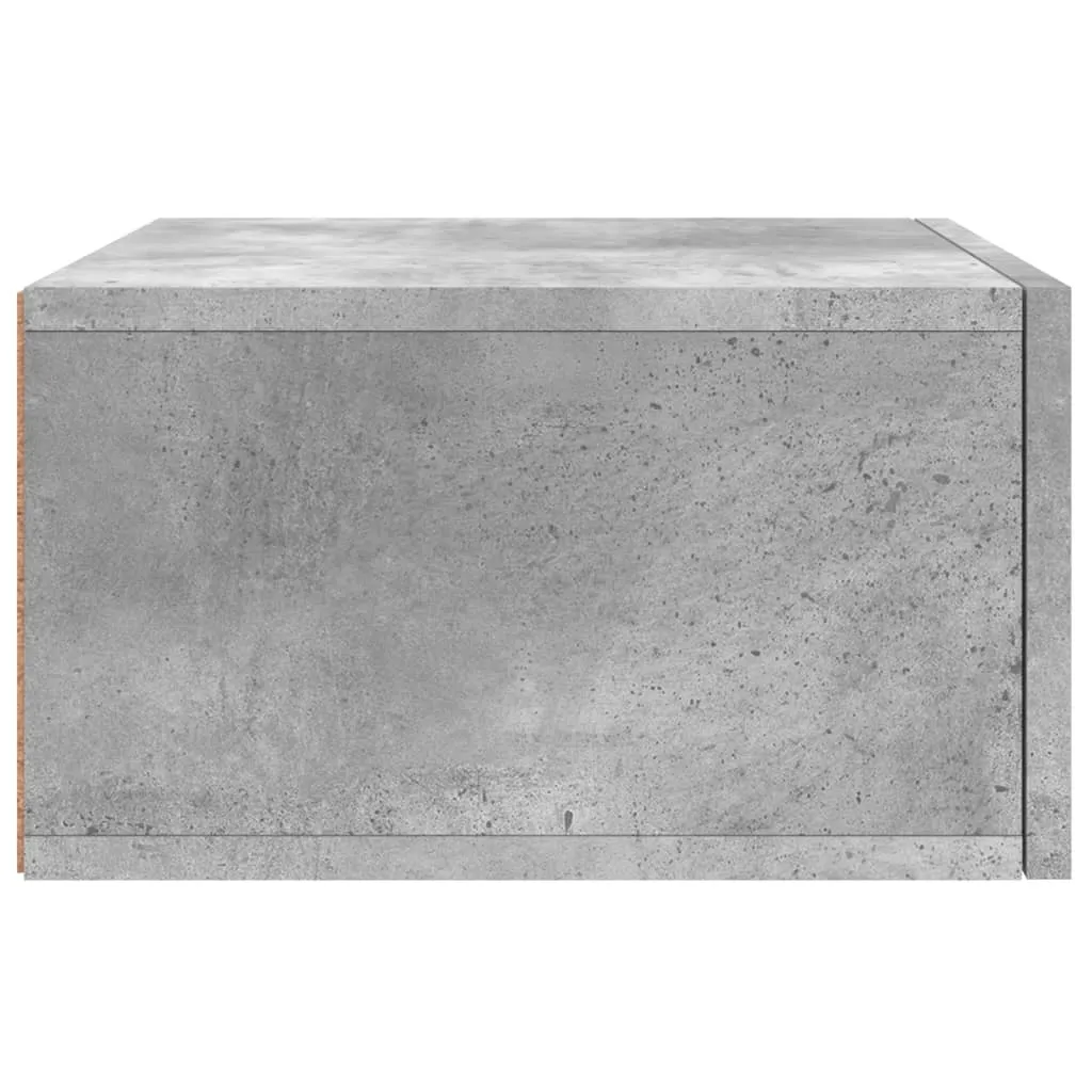 vidaXL Coppia Comodini a Muro Grigio Cemento 35x35x20 cm Moderni - 9