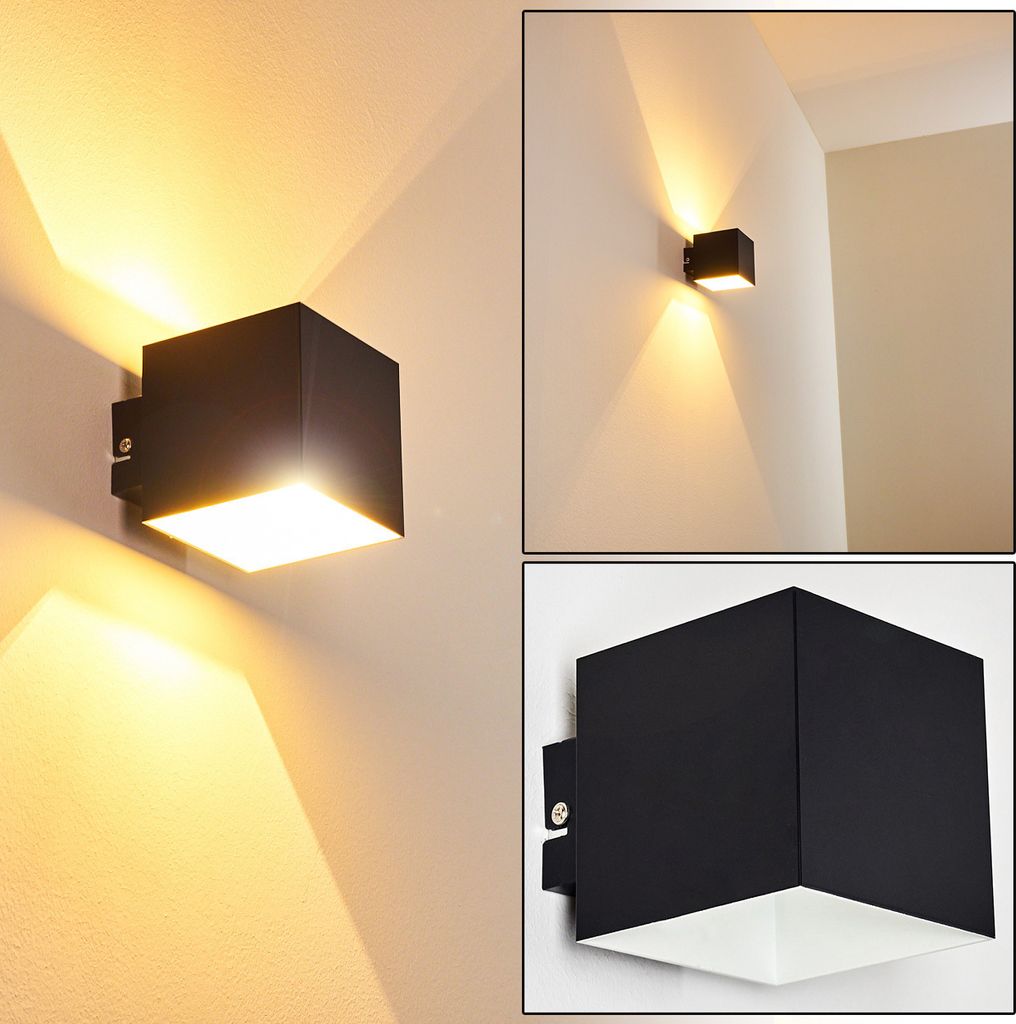 Riccio »Riccio« Wandlampe aus Metall in Schwarz/Weiß Produktbild 