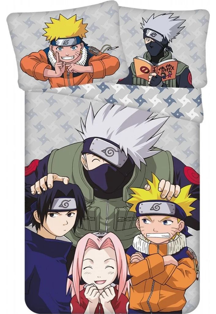 Pościel Naruto Grey 140 x 200, 70 x 90 cm Zdjęcie produktu 