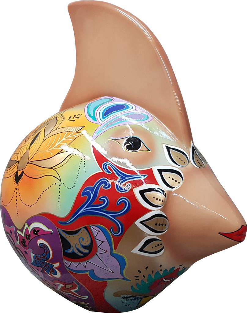 Wohn Deko Skulpturen Statuen Figuren Abstrakte Fisch Figur Handarbeit Dekoration