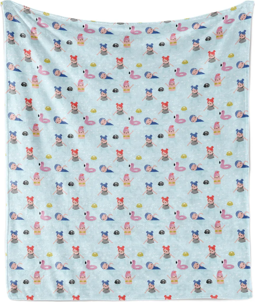 Coperta Pile Flanella ABAKUHAUS Azzurra 175x230 cm - Estiva