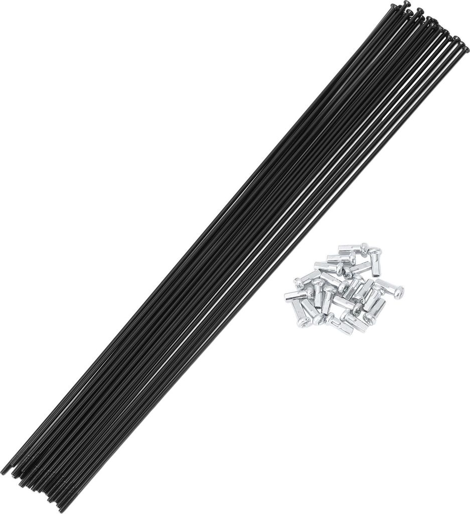 20 Set 14G Gerader Zug Fahrrad Speichen 275mm Gerade Zug Fahrrad Rad Speichen Kohlenstoffstahl Schwarz