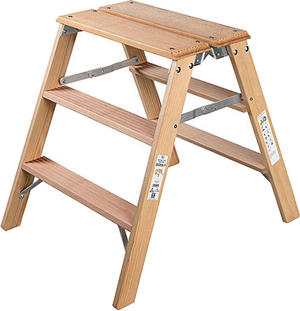 Iller Holz- Gipserbock, beidseitig begehbar mit großer Standfläche 2x3 Stufen und 2,70m AH
