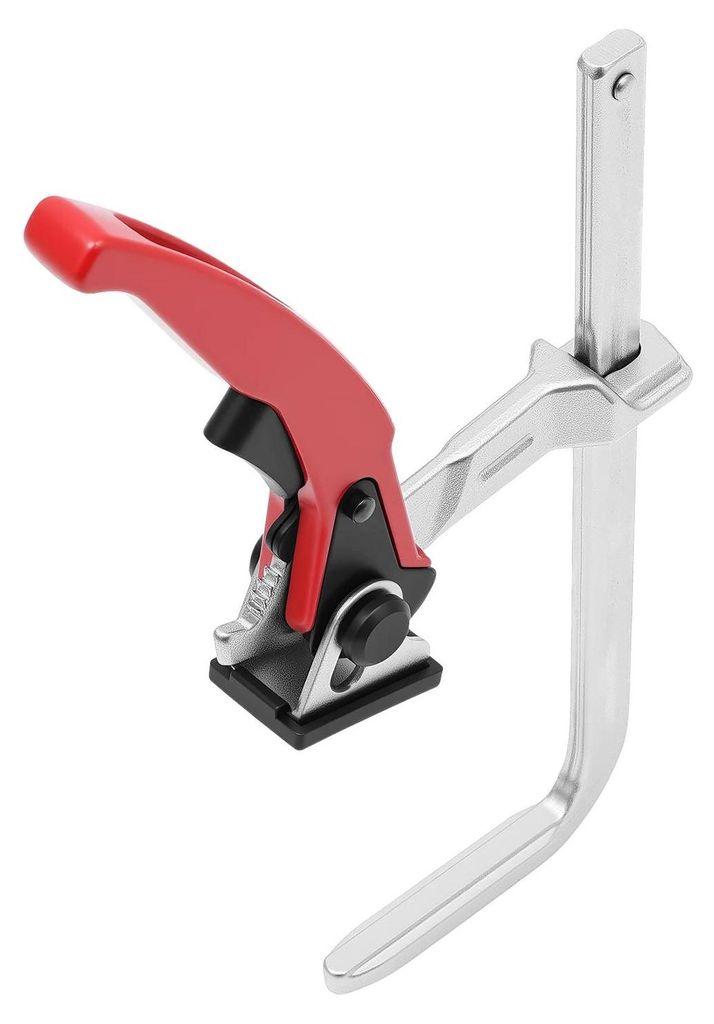 2er Set T-Nut Schraubzwingen Holz - Schnellspanner - Für T-Nut-Schiene - Spannkraft max. 220 kg - Spannweite 160 mm - 40Cr Stahl & ABS - Rot