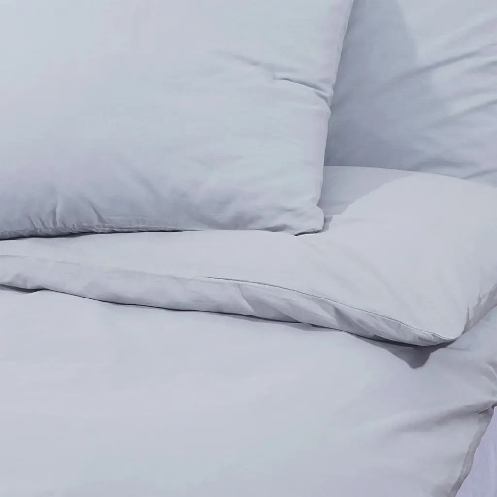 vidaXL Set Biancheria da Letto Grigio 240x220 cm 100% Cotone Morbido - 7