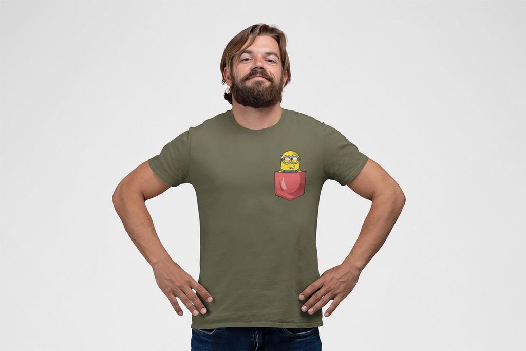 D&B Uni Polo PO00020 Minion Pocket MilitärGrün-Größe XL