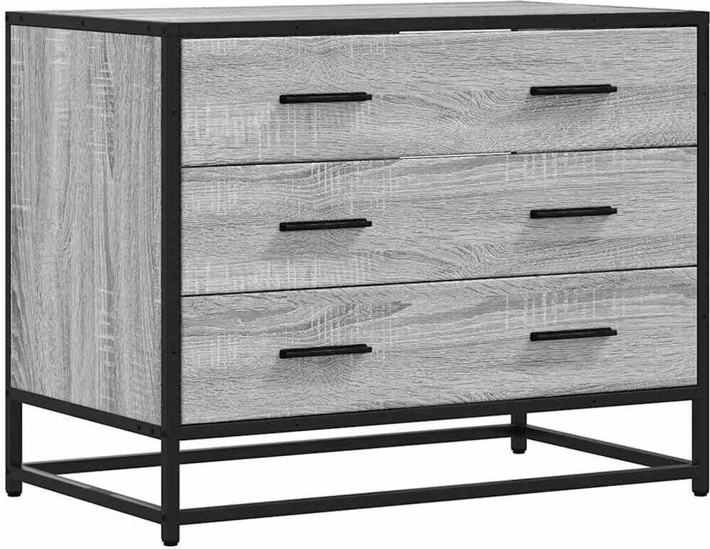 vidaXL Schubladenschrank Grau Sonoma 70x41x56 cm Holzwerkstoff