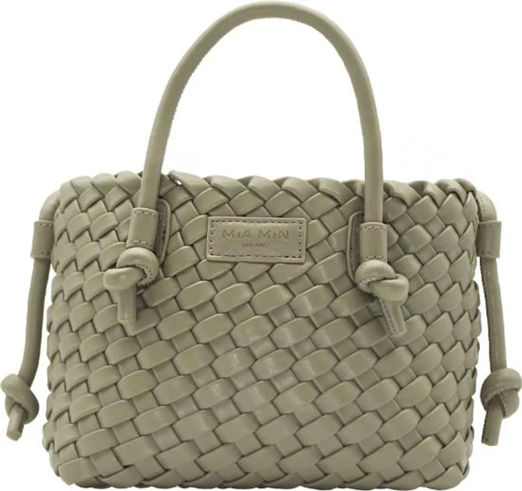 MiA MiN Sac à main pour femme en cuir nappa avec chaîne dorée chic